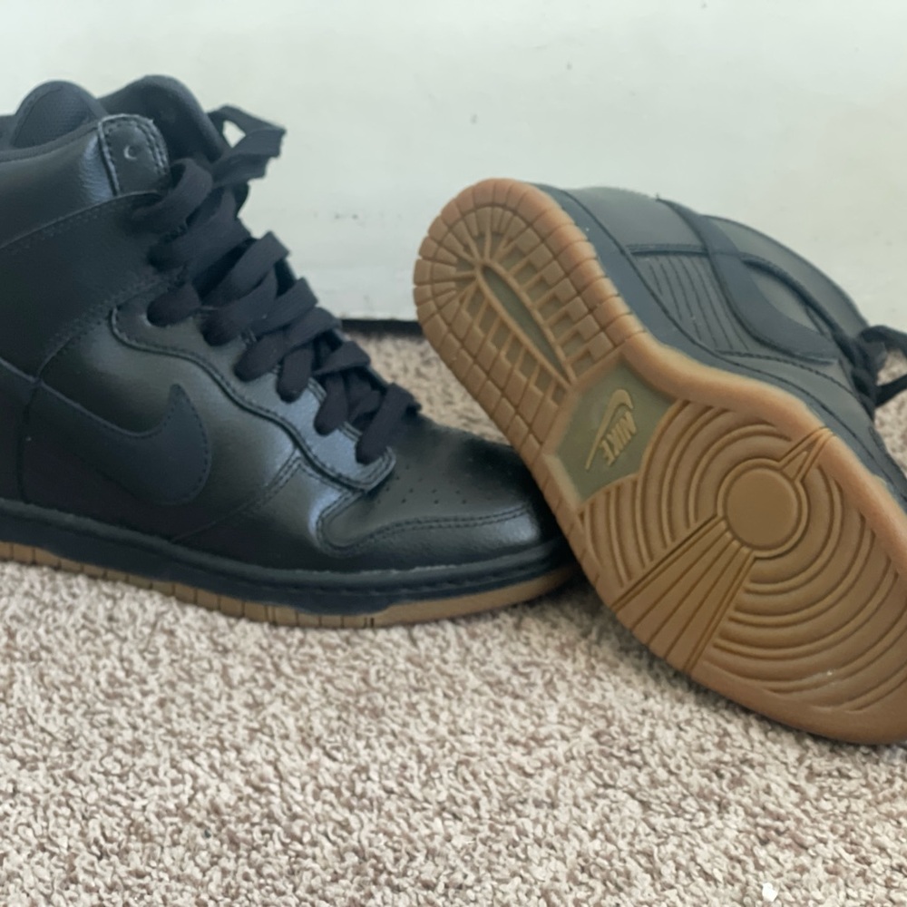 Nike Black and Gum Sole High-Tops
